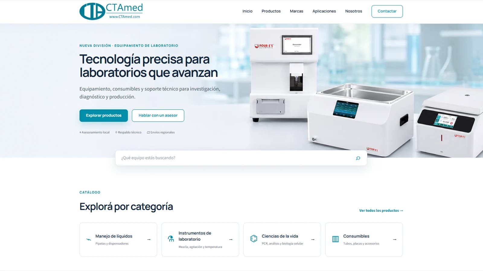 Vista del proyecto CTAmed Laboratorio